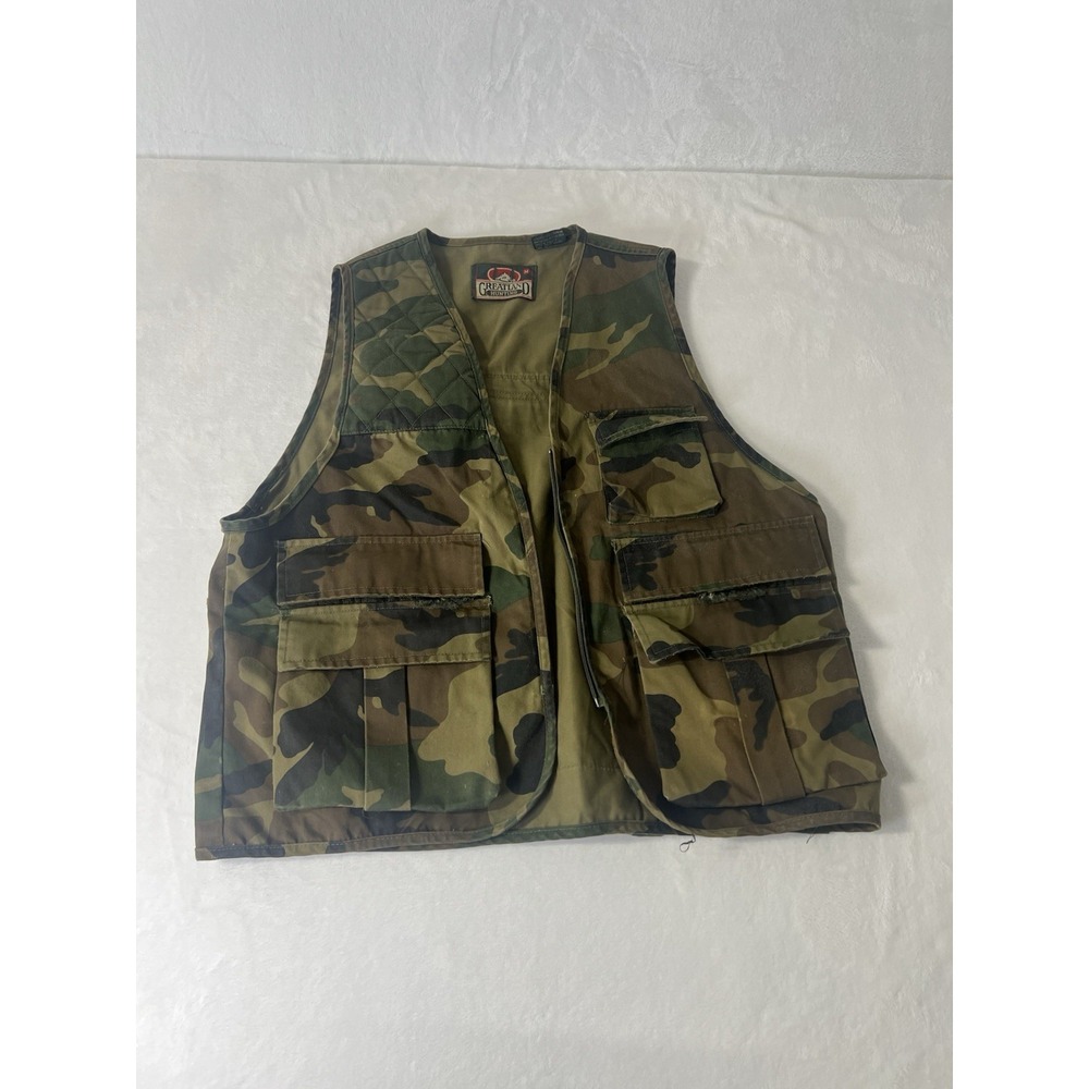 Greatland Hunting Vest Mens Medium Multi Camo Duck Fowl Utility Gamehide